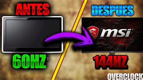 Como SUBIR LOS HZ De Tu Monitor Overclokear 60Hz 75Hz YouTube