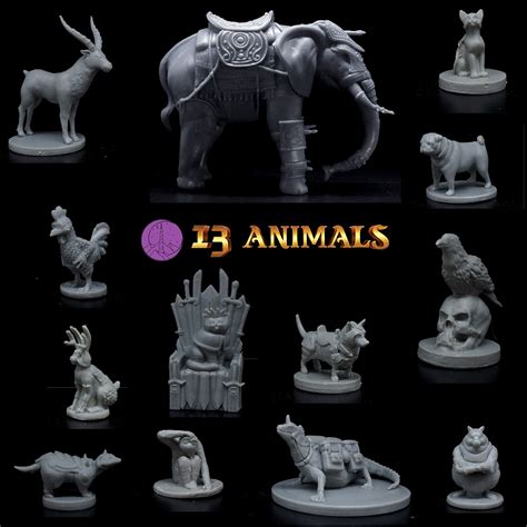 Buy Wildspire Miniatures Hero And Animals For Dnd Miniatures 28mm Bulk