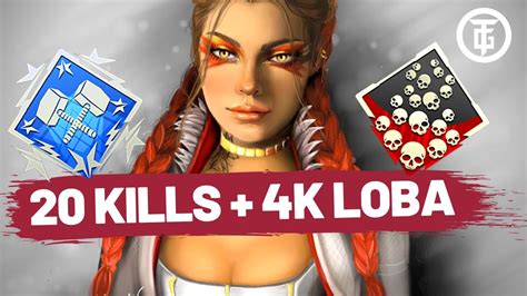 CRAZY 20 Kills 4K Damage Solo Loba Win Apex Legends Mini Montage