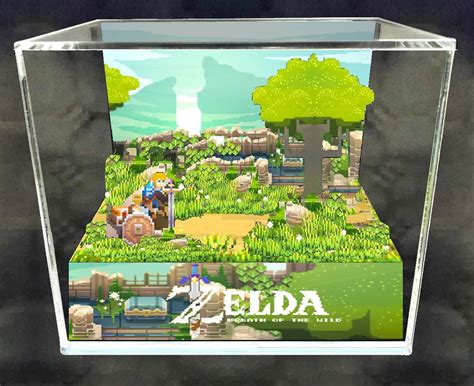 Zelda 2d Breath Of The Wild Cube Diorama 3d Videogame T For Gamer