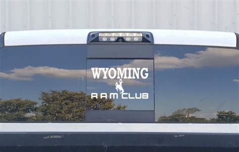 Wyoming Ram Club Wyrc Rear Window Bucking Bronco Decal Vinylrex