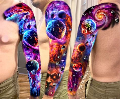 Galaxy Tattoo Tatuagem Cosmos Tatuagens Bonitas Tattoo Colorida