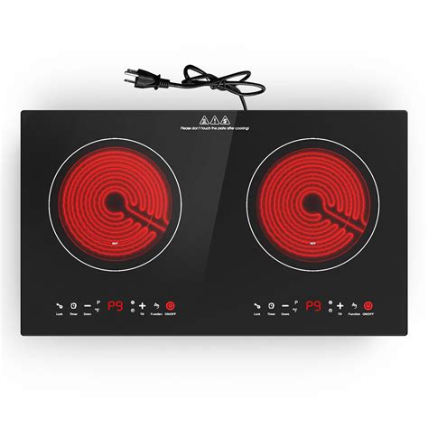 Electric Cooktop 2 Burner 3600w Electric Cooktop 24 Inch 220v Built In And