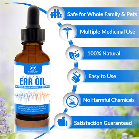 Organic Ear Oil for Ear Infections - Natural Eardrops for Infection