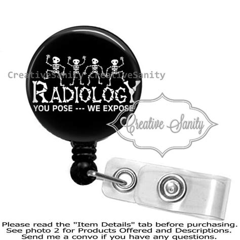 Radiology Badge Reel You Pose We Expose Badge X Ray Tech Badge Nurse