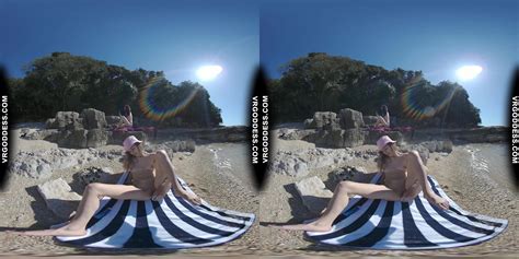 Josie Dildo Masturbating On Public Nude Beach Matty In Background VR
