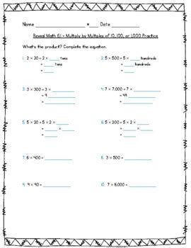 Reveal Math Practice Th Grade Unit Multiplication Strategies