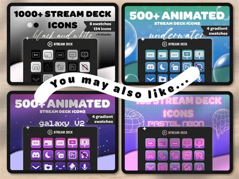 Animated Teal Neon Stream Deck Icons Streamer Twitch Etsy