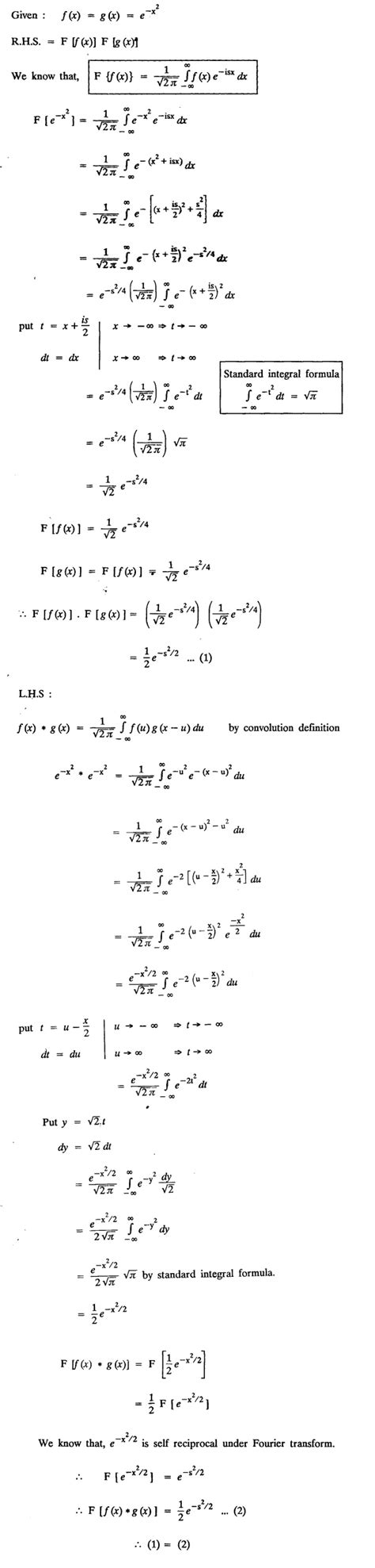 Fourier Transform Pair Definition Properties Proof Statement