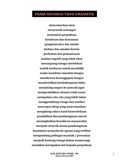 Tip Frasa Menarik Yang Gramatis Pdf
