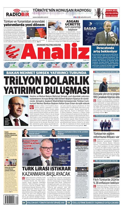 Analiz Gazetesi Analiz Manşet Oku Haberler 11 Aralık 2023