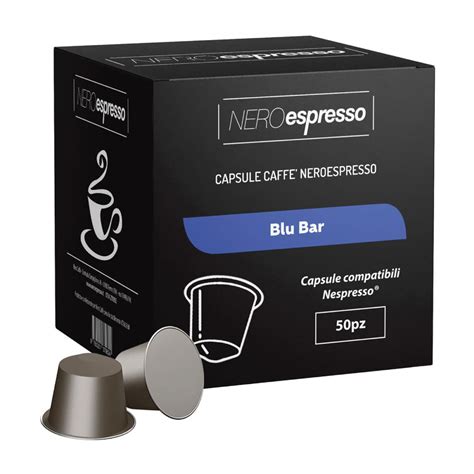 Capsule Caff Blu Bar Compatibili Nespresso Nero Espresso