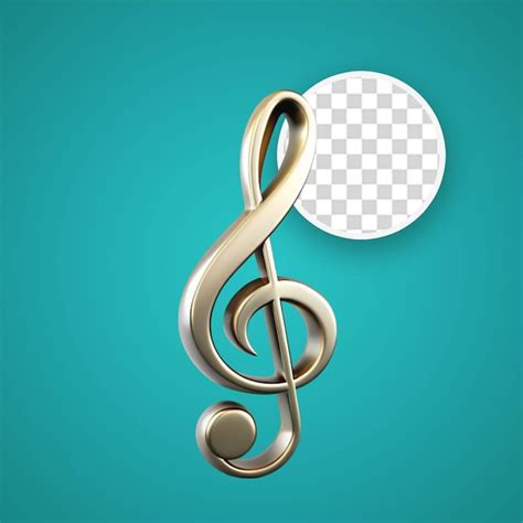 Premium PSD | Treble clef on music