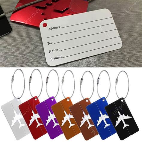 Aluminium Luggage Tags Suitcase Label Name Address Id Bag Baggage Tag