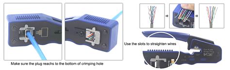 Vce Gj Bl Rj Crimp Tool Pass Through Ethernet Crimping Tool For