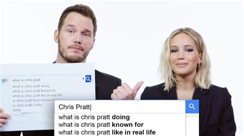 Jennifer Lawrence Chris Pratt Answer The Web S Most Searched