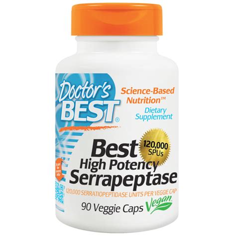Серапептаза 120000 SPU 90 ентерични капсули | Doctor's Best БМ