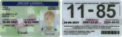 Licence And Permit Card Examples Vicroads