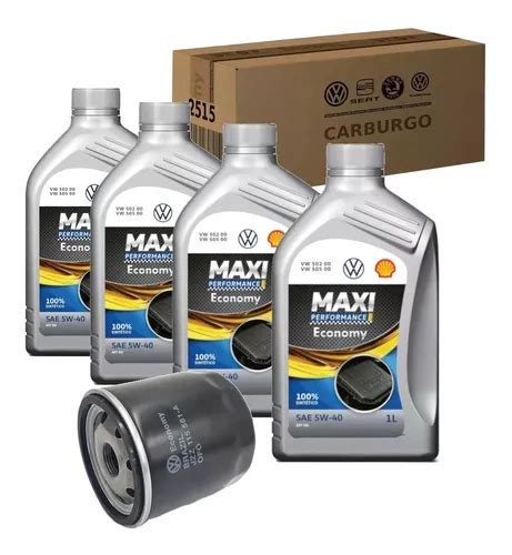 Kit 4 Óleo Shell Maxi 5w40 502 00 F De Óleo Original Vw