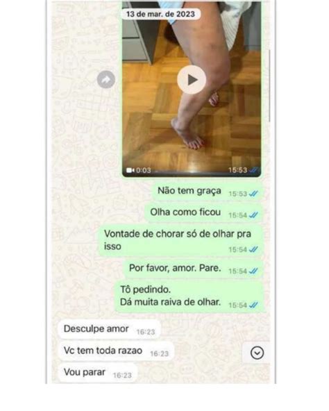 Prints Cíntia Chagas disse à polícia que Lucas Bove apertava seus