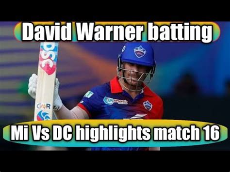 David Warner Batting Ipl Mi Vs DC 2023 Highlights Tata IPL 2023