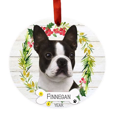 Boston Terrier Ornament Personalized Free Callisters Christmas