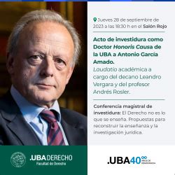 Acto De Investidura Como Doctor Honoris Causa De La Uba A Antonio