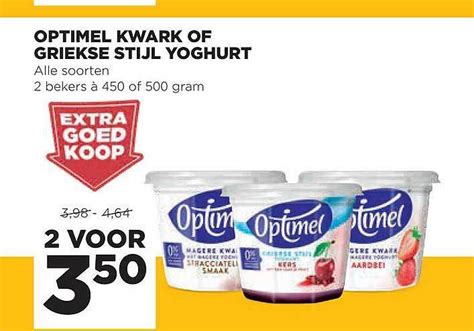 Optimel Kwark Of Griekse Stijl Yoghurt Aanbieding Bij Jumbo