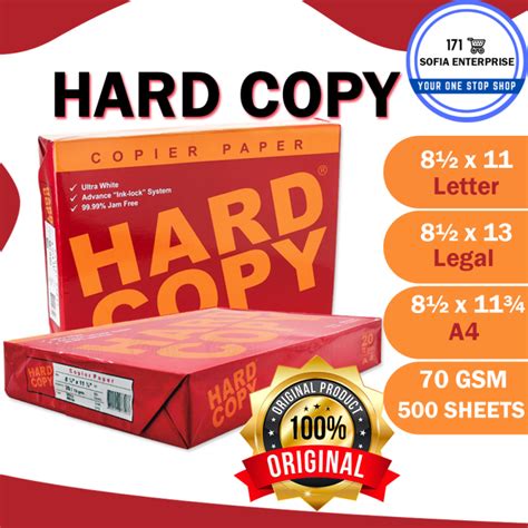 Hard Copy Bond Paper Short A Long Gsm Gsm Sheets Lazada Ph