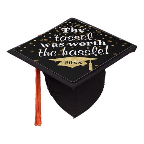 Tassel Worth The Hassle Graduation Cap Topper Zazzle