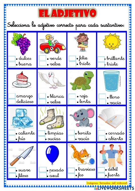 A Spanish Language Poster With Pictures Of Different Things