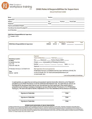 Fillable Online Ohs Roles And Responsibilities For Supervisors