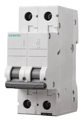 Disjuntor Bipolar Siemens Curva C 20a 5sl1 220 7mb Frete grátis