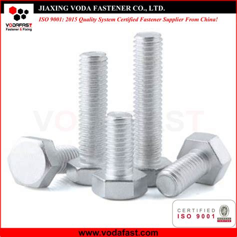 Stainless Carbon Steel Zinc Plated Galvanized Hdg Hexagon Head Bolt