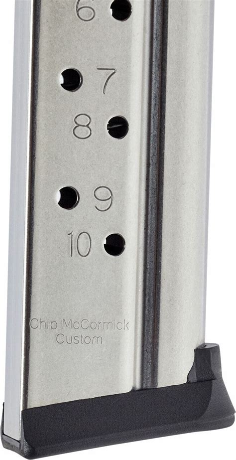 Chip Mccormick Pair Range Pro 1911 Full Size Mag 9mm 10 Round Ss M