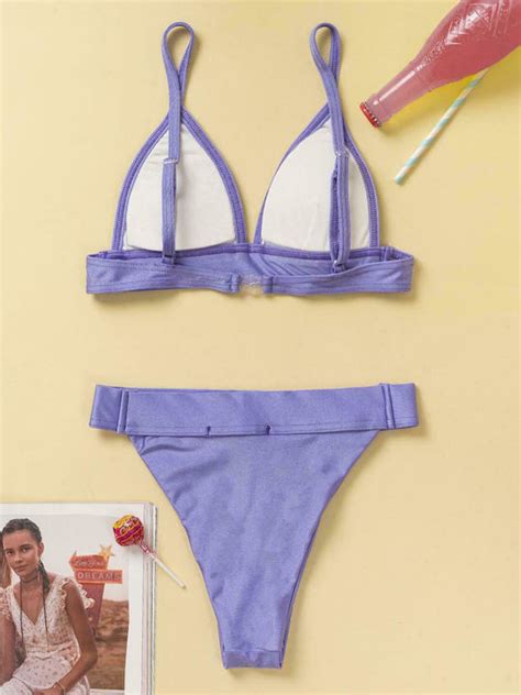 Olympic Stores 016891 Set Bikini Τριγωνάκι Ψηλόμεσο Λιλά Skroutz gr