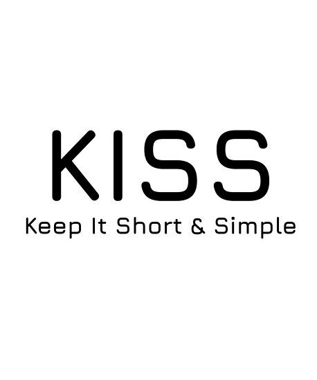 Kiss Keep It Short And Simple Black Color Poster By Abaazeem