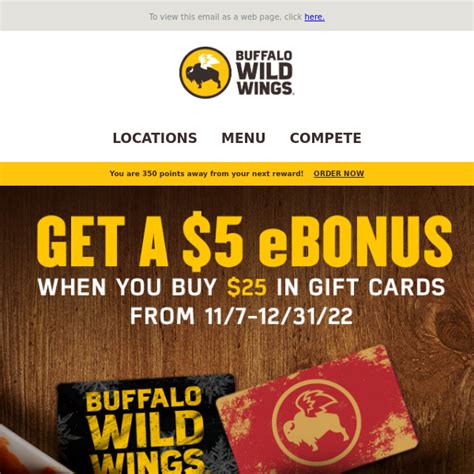 Off Buffalo Wild Wings Coupon Codes Active Dec