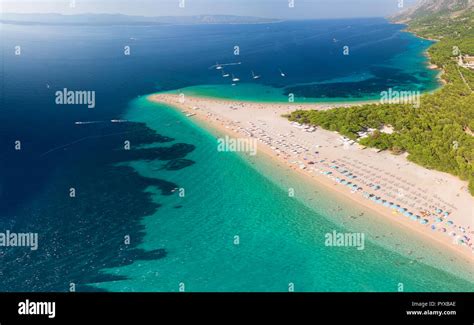 Famous Zlatni Rat Beach In Bol Island Brac Croatia Stock Photo Alamy