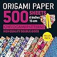 Origami Paper 500 Sheets Japanese Washi Patterns 6 In 15 Cm High