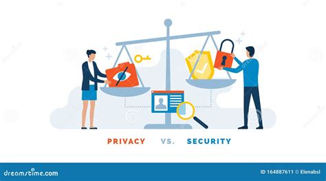 Privacy Vs Security Stock Vector Illustration Of Information 164887611