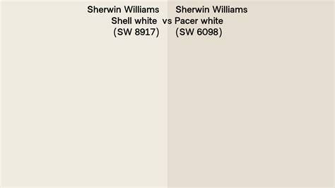 Sherwin Williams Shell White Vs Pacer White Side By Side Comparison