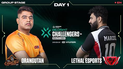 Orangutan VS Lethal Esports EN NODWIN Valorant Challengers South Asia