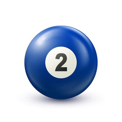 Premium Vector Billiard Blue Pool Ball With Number Snooker Or