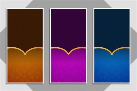 Free Vector Beautiful Elegant Banners Set