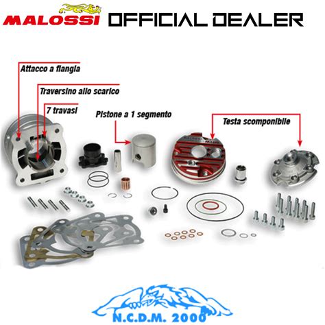 Set Cylinder Thermal Unit MALOSSI Diameter 52 Cc 94 6 IN Aluminum