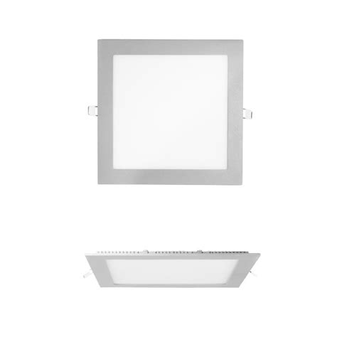 Downlight Fijo Led Empotrado Cuadrado Blanco De Mm Luz C Lida