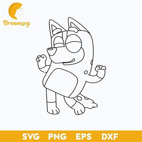 Bigo Outline Svg Bluey Svg Bluey Vector Bluey Alphabeth Bluey