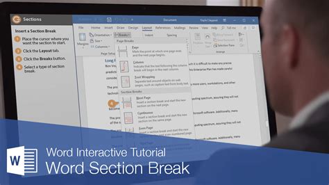 Word Section Break | CustomGuide