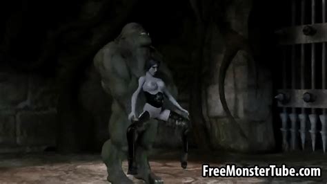 Pale D Cartoon Brunette Gets Fucked By An Orc